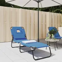 vidaXL "2026 Promotion" Sonnenliege, Gartenliege, Wellnessliege, Klappbar, Oxford-Gewebe & Pulverbeschichteter Stahl - Liegestuhl CC21865
