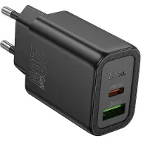 Hoco Handy-Ladegerät USB A + USB C QC3.0 PD 3A 20W N61 schwarz