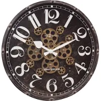 Nextime Wanduhr Henry Dunkelbraun, 50 cm