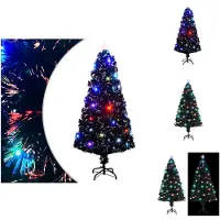 vidaXL Weihnachtsbaum mit Beleuchtung und Ständer 150 cm Glasfaser - Weihnachtsbäume