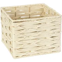 Wenko Naturfaser Badbox Vabriano Groß in Beige 24 x 18,5 x 24 cm