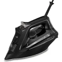 Rowenta DW8206D1, Dampfbügeleisen, Mikrodampf 400 HD Laser-Grundplatte, 200 g/min, Schwarz, 50 g/min, Eingebaut