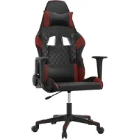 Syfax Gaming-Stuhl Schwarz und Weinrot Kunstleder