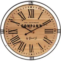 Atmosphera Runde Wanduhr, Holz, Ø 58 cm -