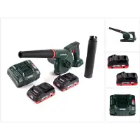 Metabo AG 18 Akku Gebläse 18 V + 2x LiHD Akku 4,0 Ah + Ladegerät