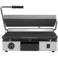 Milan Toast -Große glatt gerippte Gusseisenplatte 220-240 V 2,7 kW