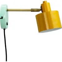 Dyberg Larsen Wandlampe Ocean, gelb / orange, für Wohn- / Esszimmer, Metall, Skandinavisch, Wandleuchte, Wandlampe Innen