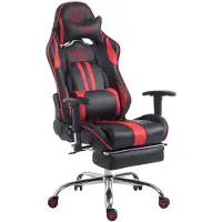 CLP Gaming Bürostuhl Limit Kunstleder Metallgestell höhenverstellbar und drehbar schwarz/rot