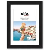 Alfo. Andria 20x30cm schwarz,mit 13x18cm Ppt (kalt-weiß), MDF-Rahmen