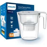 Philips AWP2933WHT 2,6 l Micro X-Clean mit Zeitschaltuhr weiß 6 Stück Micro X-Clean Filter