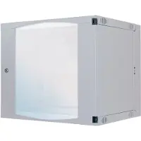 Intellinet 19" Wandverteiler mit Schwenkrahmen, 15 HE, 725 (H) x 540 (B) x 450 (T) mm, Flatpack, grau, Wandmontiertes Regal, 15U, Sperrschloss, 26 kg, Grau