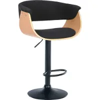 CLP Barhocker Vestal mit Fußstütze, höhenverstellbar natur/schwarz Material Stoff