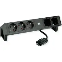 Bachmann DESK2 3xCEE7/3 2xCM Strom 0,2m GST18 RAL9005