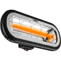 Neo Tools Heizstrahler Leistung 2000W, IP65, Heizelement blendarme Bernsteinlampe, Heizfläche 24 qm, Leuchtdauer 6000 h, kleine Abmessungen