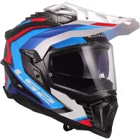 LS2 LS2MX701ExplorerCFrontierIIWeißBlau06AdventureHelm Größe XL