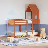 Prolenta Maison Exclusive - Dach für Kinderbett Wachsbraun 60x99x139,5 cm Massivholz Kiefer