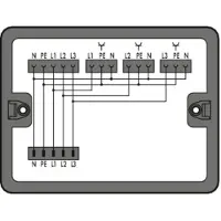 Wago 899-631/346-000 Verteilerbox,Dreh- auf Wechselstrom (400 V/230 V),1 Eingang,schwarz 899631346000
