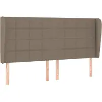 Syfax Kopfteil mit Ohren Taupe 203x23x118/128 cm Stoff