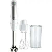 Braun MultiQuick 7 MQ7005B WH, Kochmixer, 1,2 m, 1000 W, Edelstahl, Weiß