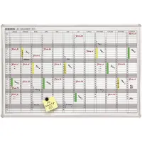 Franken Jahreskalender JetKalender JK703, magnethaftend, Ablageschale, B 900 x H 600 mm, Stahl & Aluminium, weiß