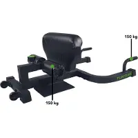 Tunturi Squat Station, WT20 Sissy, Kniebeugen, Sit ups, Liegestützen, mit Wadenkissen, Beinrolle und Dipgriffe, zusammenklappbar