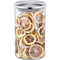 Wilmax England Wilmax Vorratsglas 1100 ml mit Edelstahl Deckel Transparent WL-888515/A