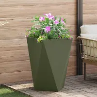 Prolenta Maison Exclusive - Pflanzkübel Olive Grün 50 x 50 x 75 cm Stahl