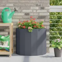 vidaXL "Schlussverkauf" Pflanzkübel im Garten - 1 pc - Blumenbeet/Gartenbeet - Anthrazit 60x30x50 cm Stahl C13602