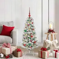 vidaXL "Schlussverkauf" Künstlicher klappbarer Weihnachtsbaum - Tannenbaum - Kunstbaum moderne - Grün und Weiß 120 cm C12939