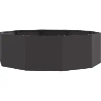 Syfax Pflanzkübel Schwarz 120 x 120 x 35 cm Stahl