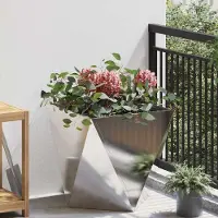 Prolenta Maison Exclusive - Pflanzkübel Silber 50 x 50 x 50 cm Edelstahl