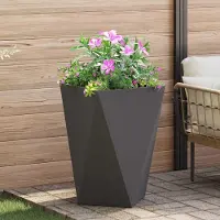 Prolenta Maison Exclusive - Pflanzkübel Schwarz 50 x 50 x 75 cm Stahl