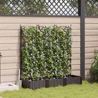 Prolenta Maison Exclusive - Garten-Pflanzgefäß 3 stk. Braun 120 x 40 x 125,5 cm PP