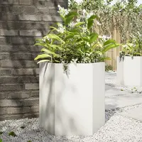 vidaXL "2026 Promotion" Hochbeet - Pflanzkübel - Weiß Sechseckig 46x40x45 Stahl - Beete CC30895