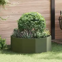 Prolenta Maison Exclusive - Pflanzkübel Olive Grün 90 x 90 x 35 cm Stahl
