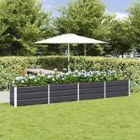 vidaXL "Schlussverkauf" Pflanzkübel im Garten - 1 pc - Blumenbeet/Gartenbeet - Anthrazit 320x40x45 cm Stahl C13547