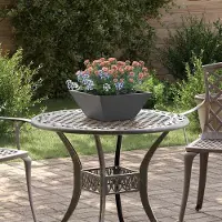 vidaXL "Rabatt" Garten-Hochbeet/Pflanzgefäß/Pflanzkübel - Schwarz 35x35x15 cm Kaltgewalzter Stahl - Beete CC24763