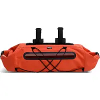 Capsuled Wasserdichte Bikepacking Lenkertasche Orange 7L mit Rollverschluss, 16x16x44 cm
