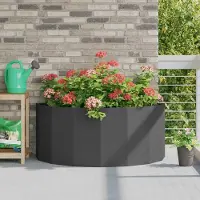 Prolenta Maison Exclusive - Pflanzkübel Schwarz 120 x 60 x 50 cm Stahl