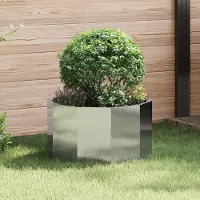 Prolenta Maison Exclusive - Pflanzkübel Silber 60 x 60 x 35 cm Edelstahl