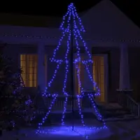 vidaXL Langlebig Weihnachtsbaum in Kegelform 360 LEDs Indoor Outdoor 143x250 cm - Künstliche Weihnachtsbäume HOMMIE7941328