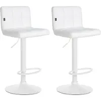 CLP 2er Set Barhocker Feni Kunstleder weiß - weiß