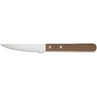 WAS Steakmesser Set mit Walnussholzgriff, 21 cm, Set á 6 Stück, Holz, Chromstahl 13/0