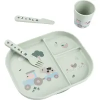 Done by Deer Foodie Tiny Farm Geschirr-Set, Green