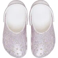 Crocs Pantoletten Classic Fantasy Glitter Clog K 212561 Weiß