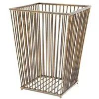 Casa Padrino Luxus Edelstahl Wäschekorb Vintage Messingfarben 30 x 30 x H. 40,5 cm - Luxus Kollektion