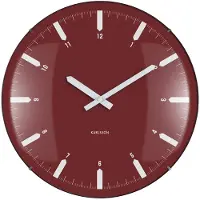 Karlsson - Wanduhr Realista Dome - Rot - 35x35x35cm