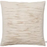 Ferm Living - Falda Smocked Kissen, 50 x 50 cm, natur