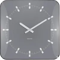 Karlsson - Wanduhr Sucinto Dome Square - Grau - 35x35x35cm