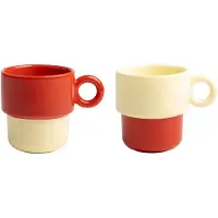 &k amsterdam klevering - Chiquito Tasse large, 0,2 L, rot (2er-Set)